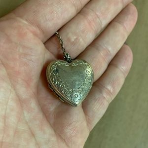 Silver heart locket